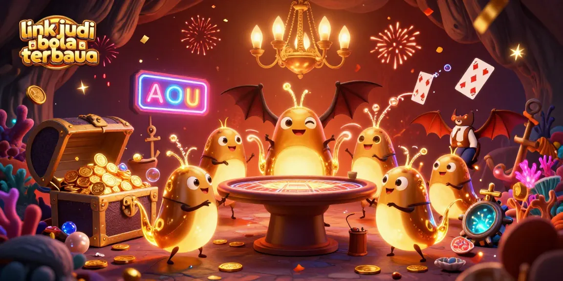 Engage with link judi bola terbaru in a vibrant casino scene illuminated by glowworms.