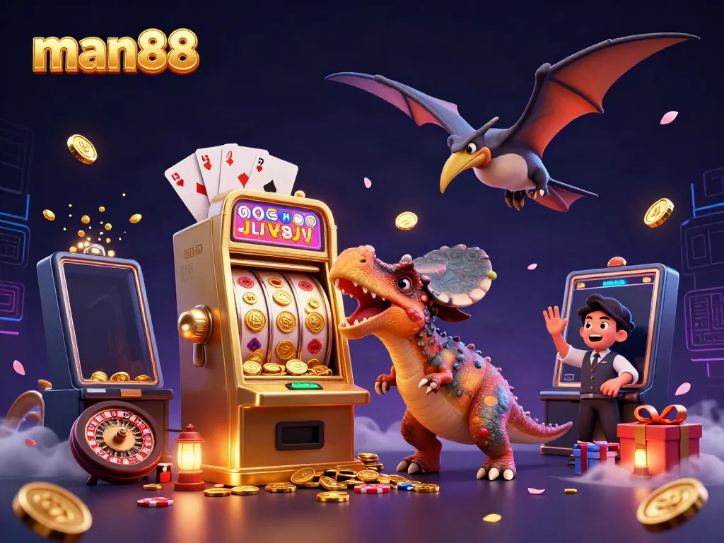 Experience man88's thrilling jackpot moments with vibrant characters and dynamic casino elements.
