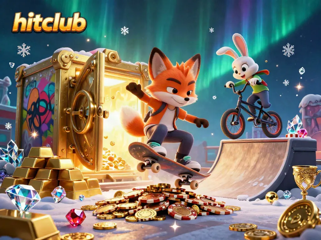hitclub's visual extravaganza showcases dynamic characters and casino treasures in a thrilling gaming adventure.