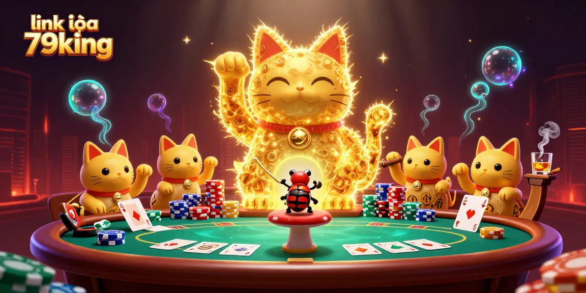 Enhance your luck with link vào 79king as golden fireflies create casino magic.