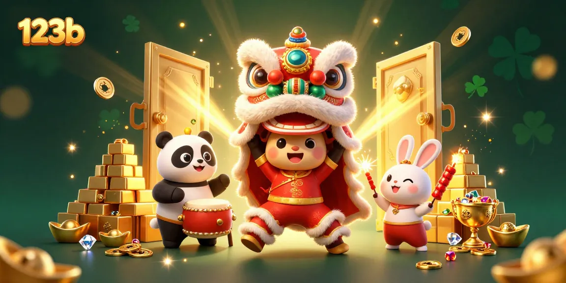 Engage in thrilling gameplay at 123b with vibrant casino elements and iconic festive characters.