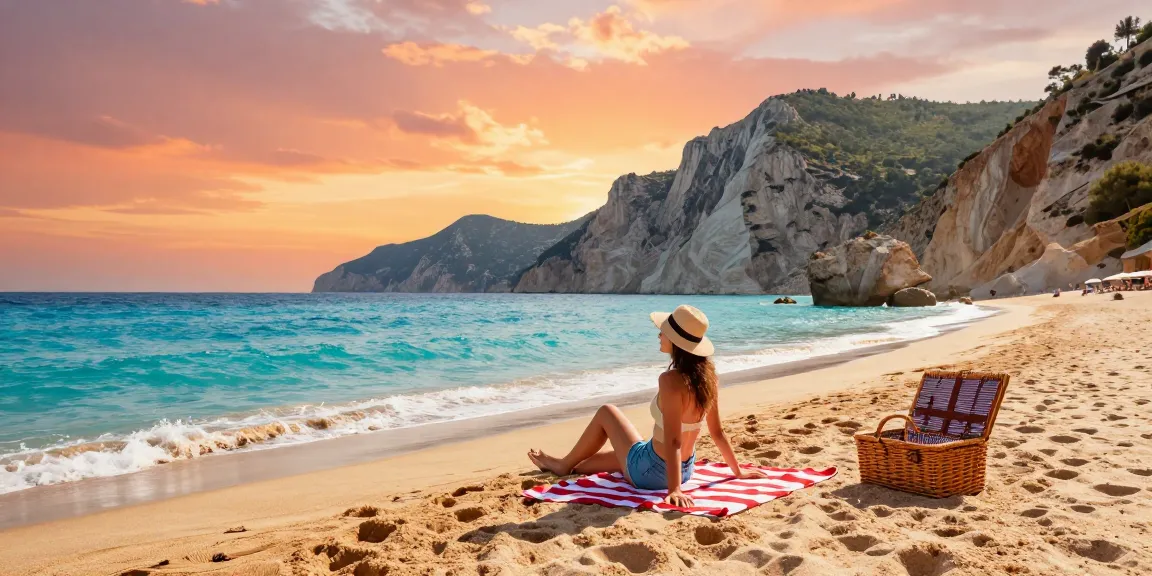 Enjoying the serene beauty of Kaputas Beach at sunset with turquoise waters and golden sand.