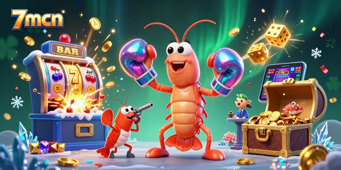 Experience thrilling wins with 7mcn in an action-packed casino scene featuring vibrant slot games.