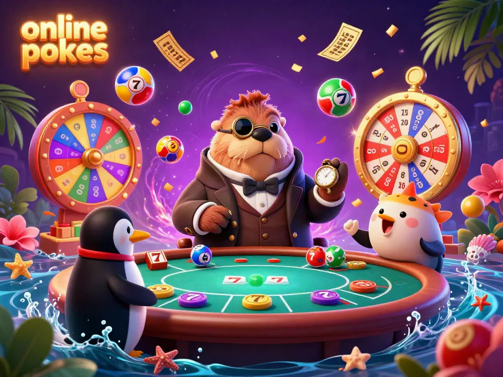 Play exciting online pokies with jolly walrus and friends in vibrant underwater casino scene.