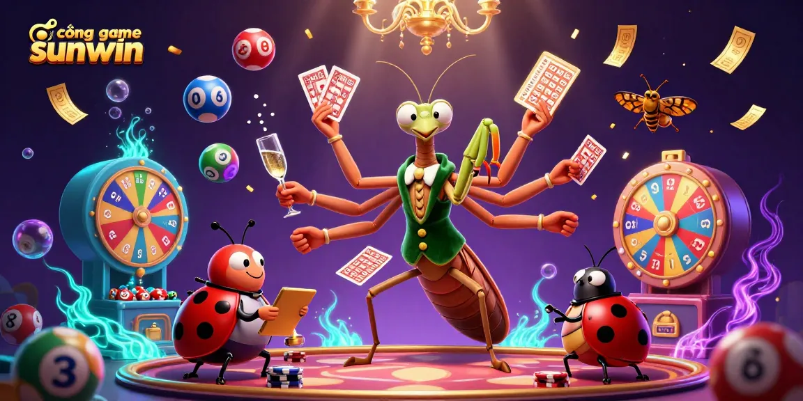 Experience the excitement at cổng game sunwin with colorful lottery action and engaging casino characters.