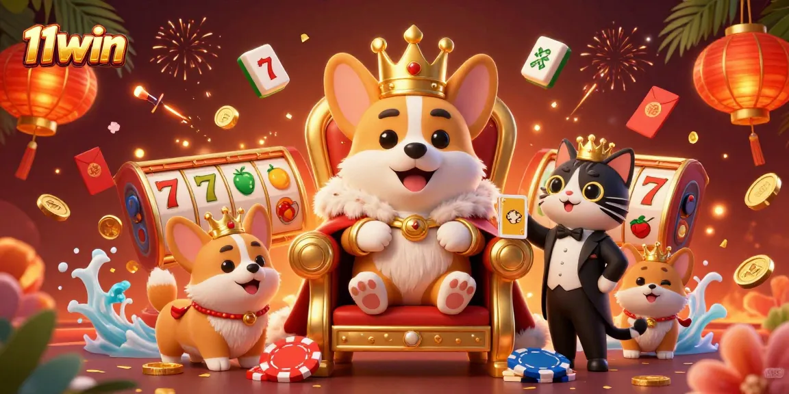 Experience thrilling gameplay at 11WIN with a vibrant casino scene bursting with excitement.