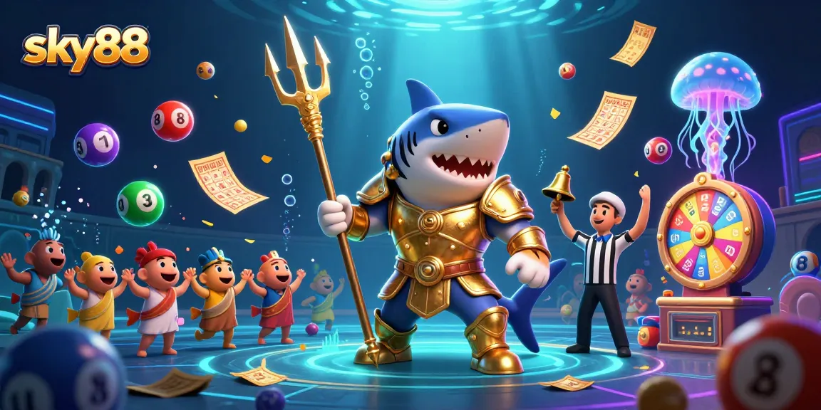 Engage with thrilling sky88 actions in a vibrant underwater casino scene