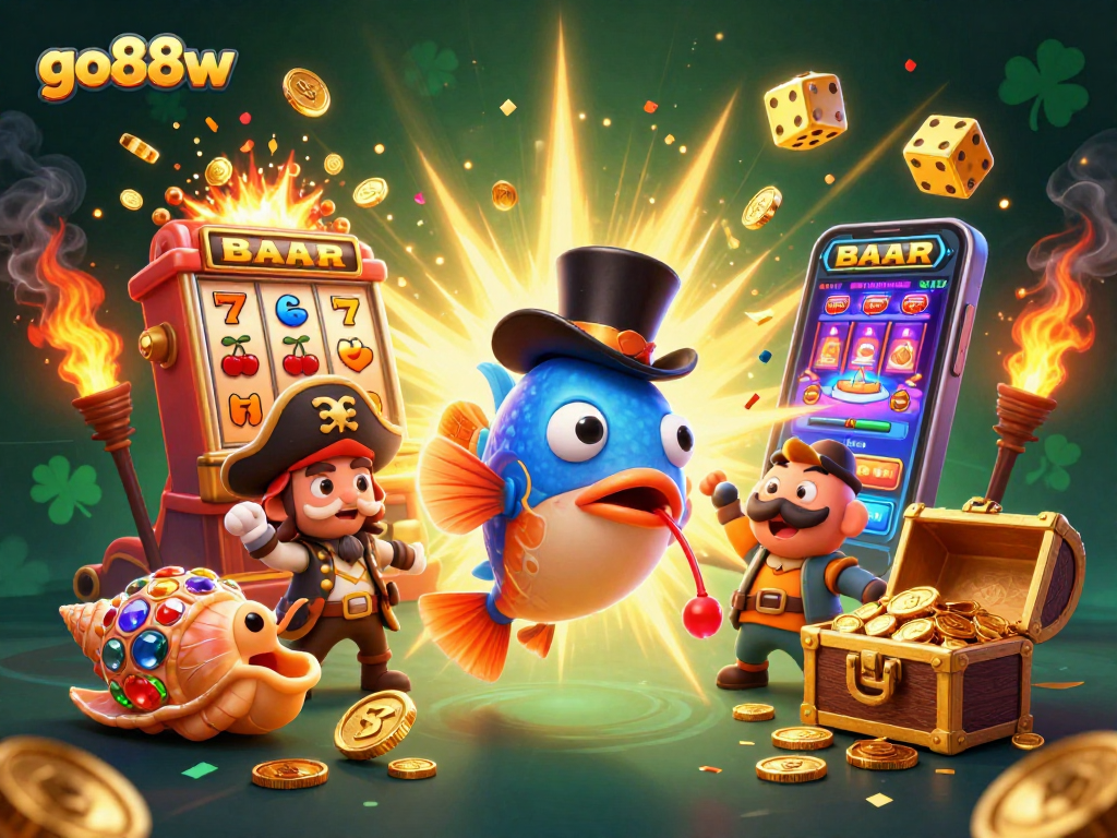 Experience the thrill at go88w with a vibrant underwater treasure hunt featuring rich casino elements.