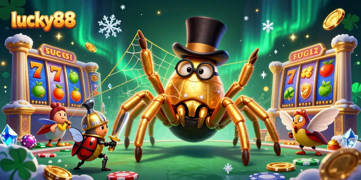 Experience thrilling winning moments with lucky88 in this vibrant casino-themed illustration.