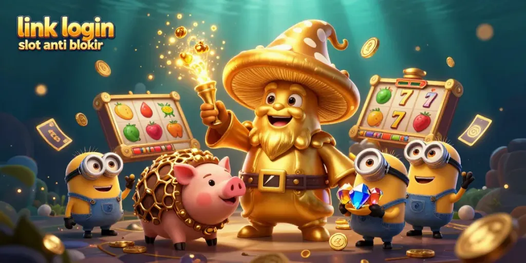 Engage with link login slot anti blokir as golden mushroom wizard and treasures conquer the casino scene.
