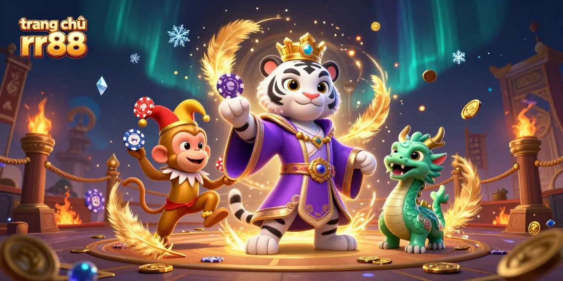 Experience the thrill of trang chủ rr88 with vibrant casino characters amidst dynamic gaming elements.
