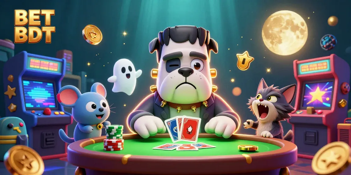 Experience the excitement of BET BDT with lively 3D characters in a thrilling casino scene.