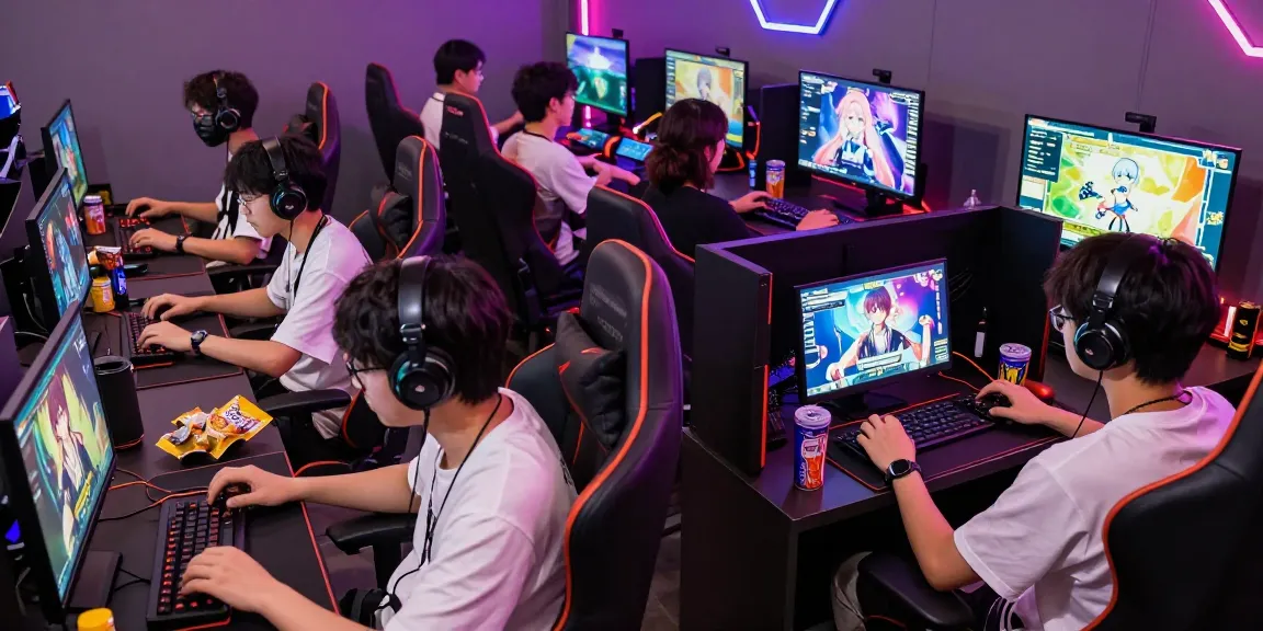 Players enjoying hentaigames in a vibrant gaming environment filled with colorful visuals and engaging narratives.