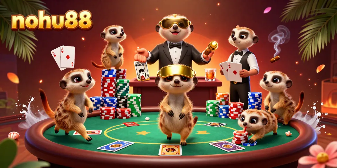 Experience thrilling gameplay with nohu88's meerkat-run casino featuring dynamic poker action.