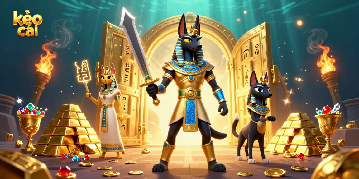 Place bets confidently with kèo nhà cái as Anubis and Bastet guard treasures and fortune.