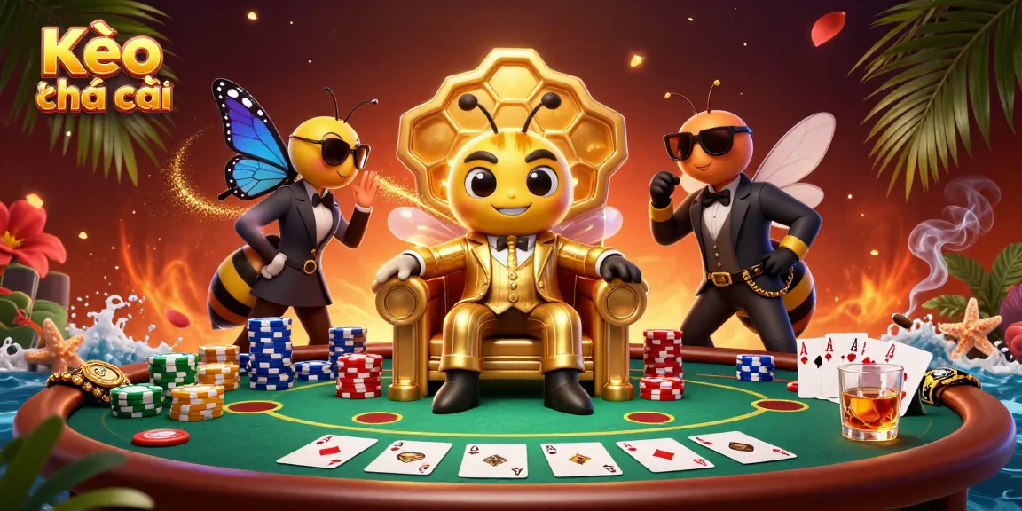 Bet on Kèo nhà cái with a vibrant casino scene featuring a cartoon mob boss and poker action.