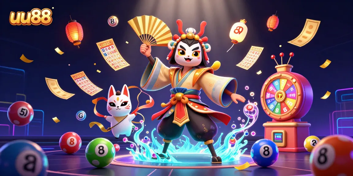 Experience excitement at uu88 with a vibrant casino scene filled with animated action and colorful game elements.