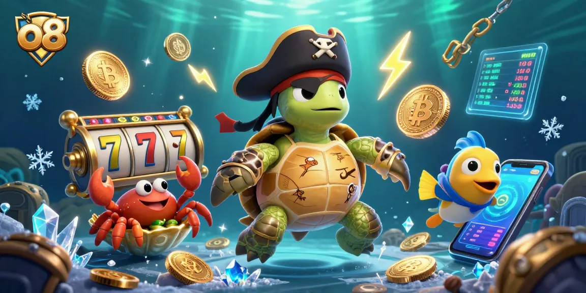 Engage with O8's vibrant slot games, featuring exciting treasures among pirate-themed characters.