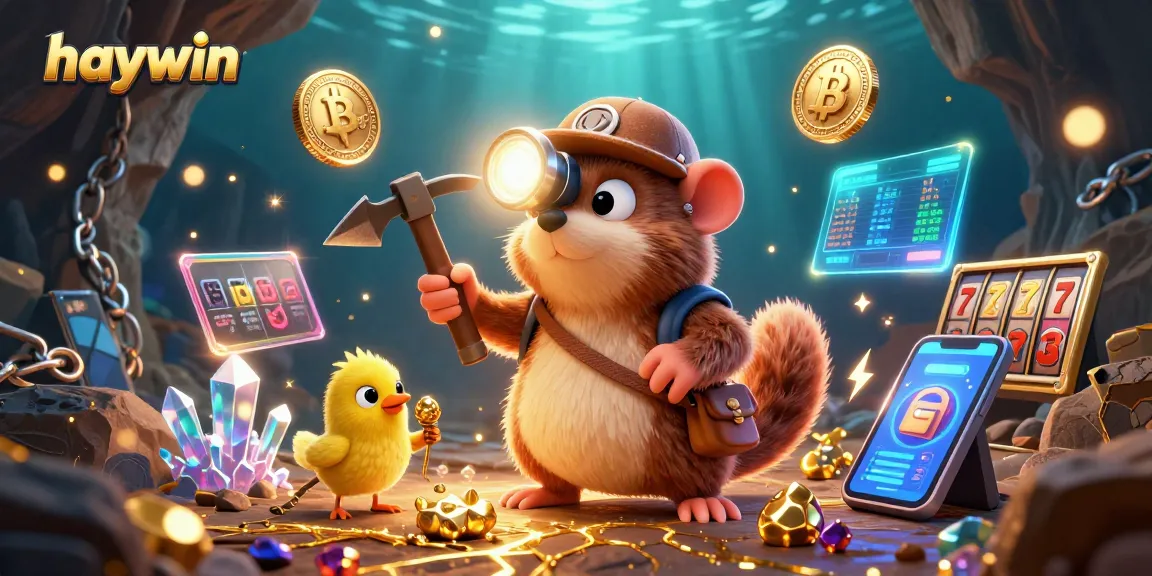 Experience thrilling gameplay at haywin with a colorful 3D casino scene featuring treasure hunting elements.