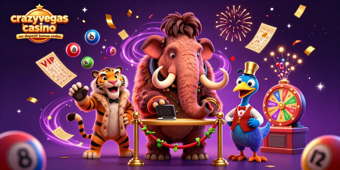 Experience the excitement of crazyvegas casino no deposit bonus codes with vibrant characters and casino elements.