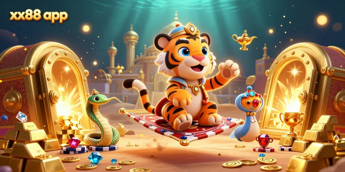 Engage with the thrill of gaming at xx88 app, featuring an Arabian-themed casino adventure.